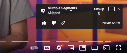 An example tooltip of skipped segments